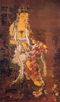 Old Korean painting of Kuan Yin