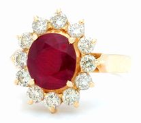 Ruby and diamond ring