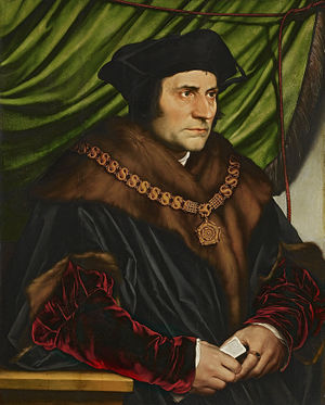 Thomas More wearing the chain of office of chancellor